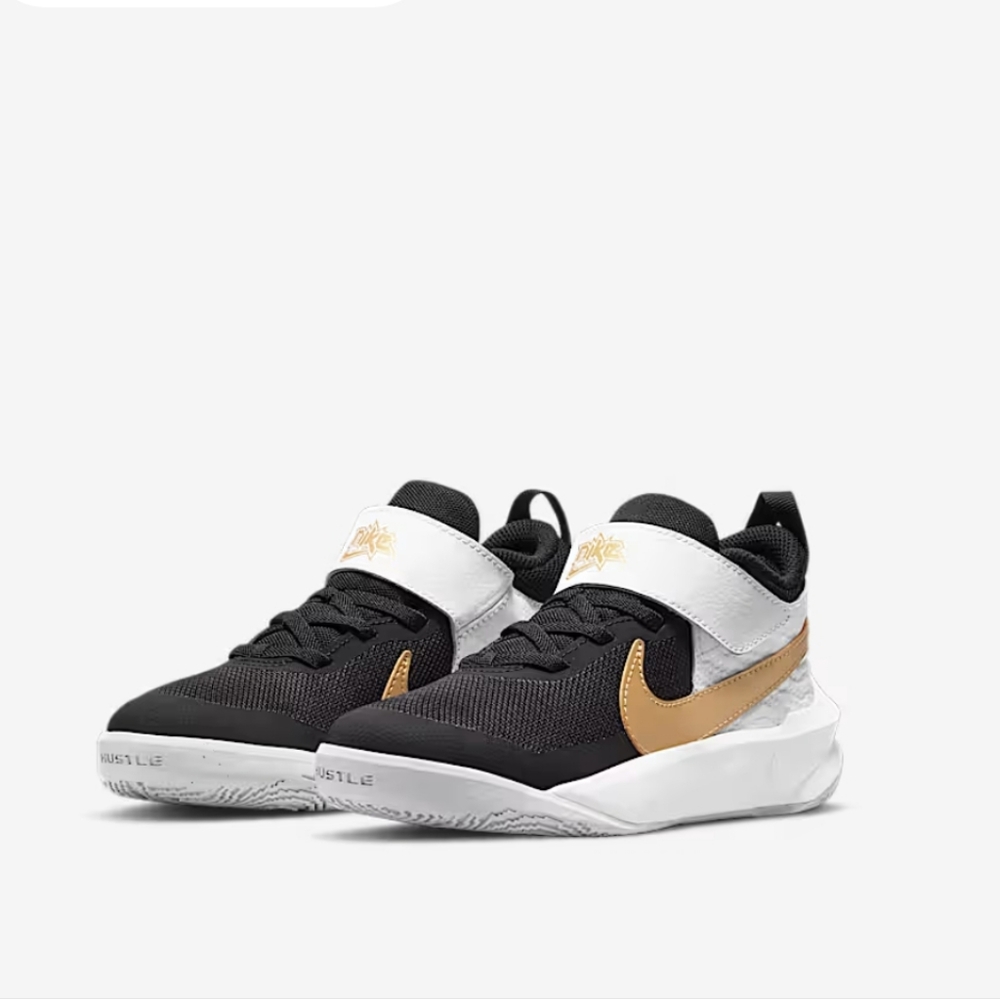 Nike Kids Black and Gold Sneakers
